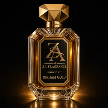Dirham Gold floral amber perfume by ZA Fragrance